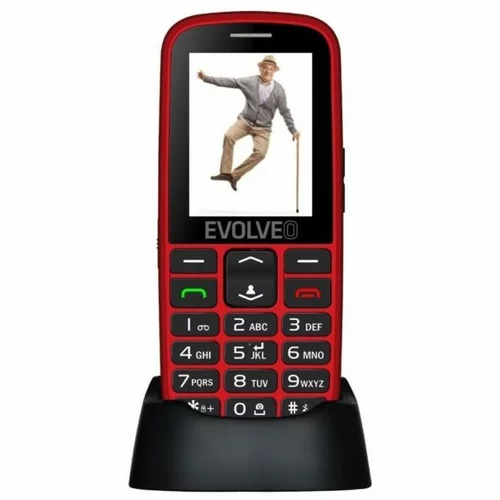 Evolveo Mobilni telefon Easyphone EP-550 Senior, rdeč