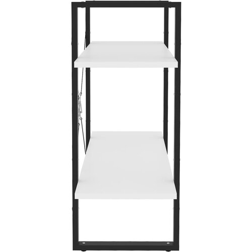  za knjige 2 razine bijeli 80x30x70 cm konstruirano drvo Slike