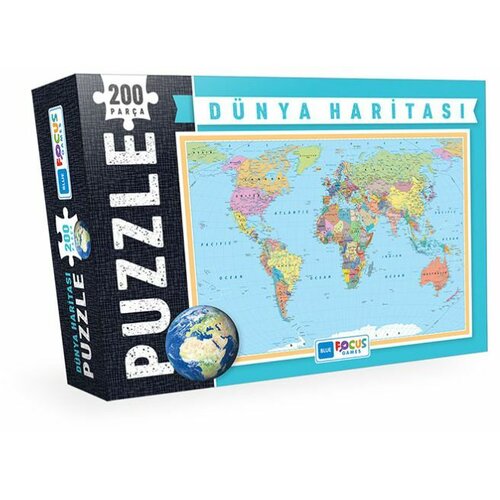 Puzzle 200 PCS WORLD MAP BF238 Slike