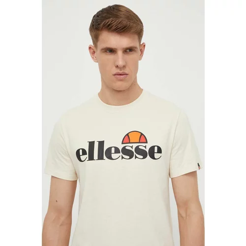 Ellesse Pamučna majica SL Prado Tee za muškarce, boja: bež, s tiskom, SHV07405