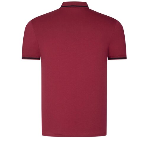 Dewberry T8586 MENS POLO COLLAR T-SHIRT-DARK BURGUNDY Slike