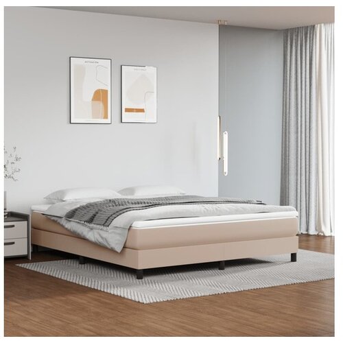  Vzmetnica z žepkasto vzmetjo kapučino 160x200x20 cm um. usnje Cene