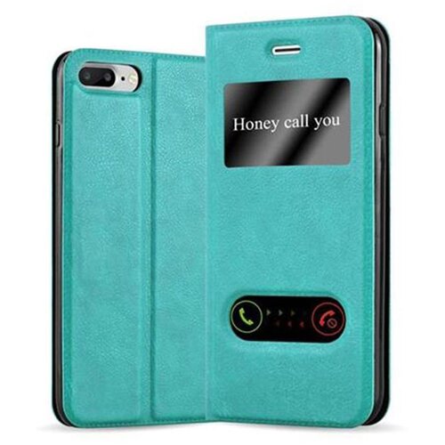 Cadorabo Ohišje, združljivo z Apple iPhone 7 PLUS / 7S PLUS / 8 PLUS v mint turquoise - Zaščitni ovitek z magnetnim zapiranjem, stoječo funkcijo in 2 okencema za gledanje, (20552458) Cene