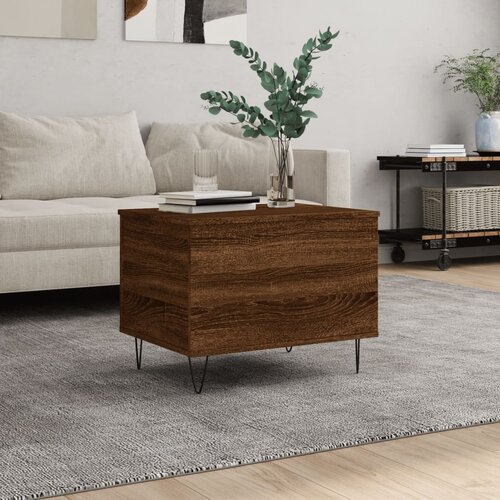  Stolić za kavu Smeđi hrasta 60 x 44,5 x 45 cm konstruirano drvo Cijene
