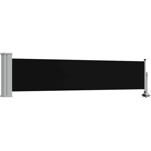 VidaXL Uvlačiva bočna tenda za terasu 60 x 300 cm crna Slike