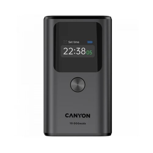 Canyon power bank OnPower 130 TFT 10000 mAh PD30W Dark Grey Cene