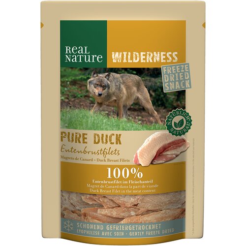 Real Nature poslastica za pse Wilderness Freeze Dried Snack pačetina 100 g Cijene