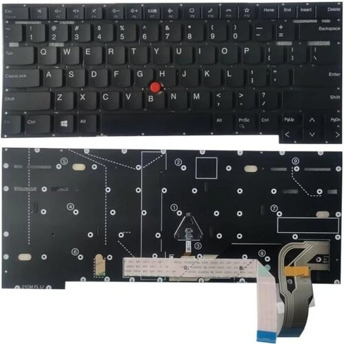  tastatura za laptop lenovo thinkpad T14s gen 2, X1 extreme Gen4 veliki enter, backlight i gumb Slike