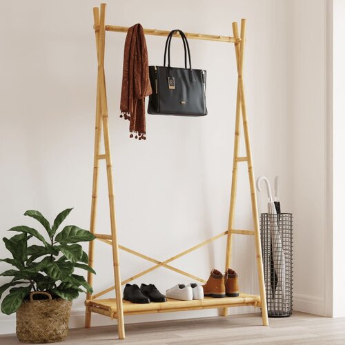  The Living Store Stojalo za oblačila s polico 102x50x190 cm bambus - Stojalo Za Oblačila, (21456419) Slike