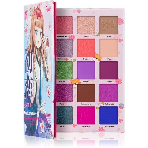 Rude Cosmetics Manga Collection Pigments & Shadows Palette paleta senčil za oči odtenek First Love Diary 22 g Cene