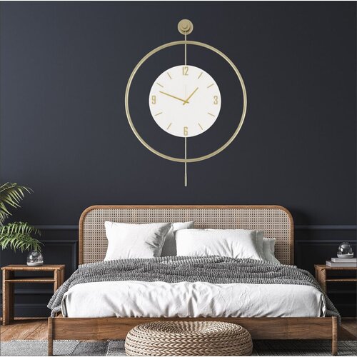 Wallity zidni sat Mclock-00111, 58x80x7 cm, zlatne boje Cene