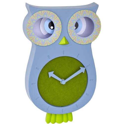 Tfa Dostmann 60.3052.06 blue/green Lucy Kids Pendulum Clock Owl Slike