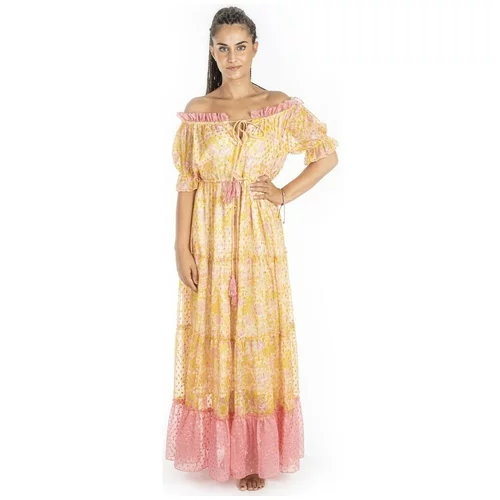 Isla Bonita By Sigris Dolge obleke Long Midi Dress. Rumena