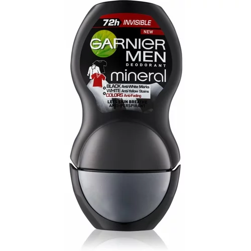 Garnier Men Mineral Neutralizer antiperspirant roll-on proti belim madežem 72h 50 ml