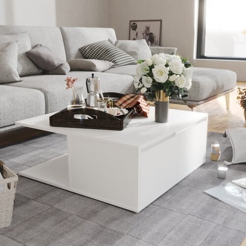 VidaXL Klubska mizica 80x80x31 cm iverna plo&amp;scaron;ča Slike
