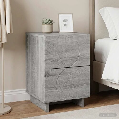  Noćni ormar Siva Sonoma 33 5 x 34 5 x 50 cm Konstruirano drvo - Siva Sonoma 1 Cijene