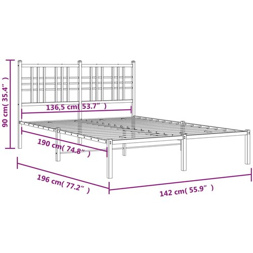  okvir za krevet s uzglavljem crni 135x190 cm Slike