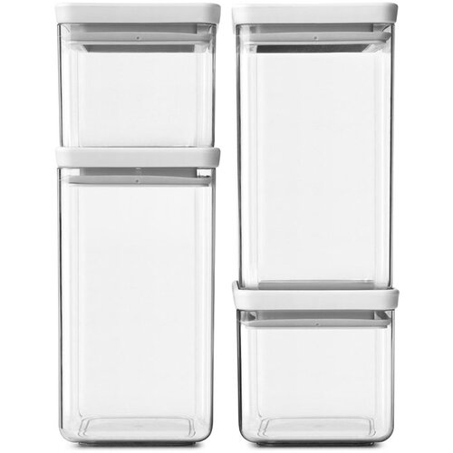 Brabantia Set posod za shranjevanje 4 kosi, bel Slike