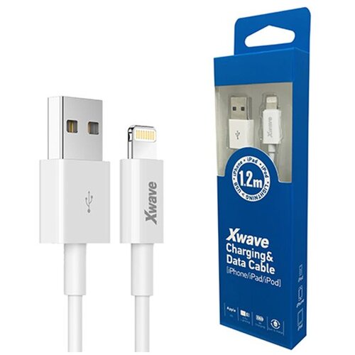 X Wave kabl usb iphone 1.2M,lightning,blister,beli Slike