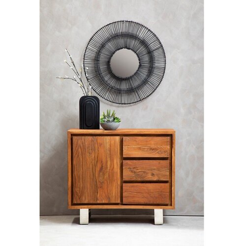 Premier Housewares Komoda od masivnog bagrema u tamnoj prirodnoj boji 92x82x40 cm Simla &amp;ndash; Slike