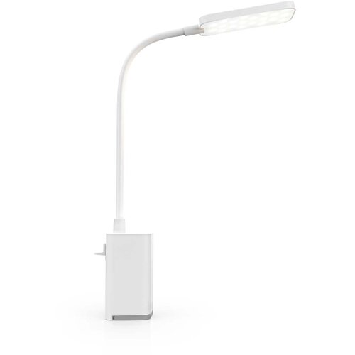 Nedis LTLR10WT - LED prigu&amp;scaron;iva punjiva dodirna stona lampa sa kopčom LED/5W/1200 mAh bela Slike