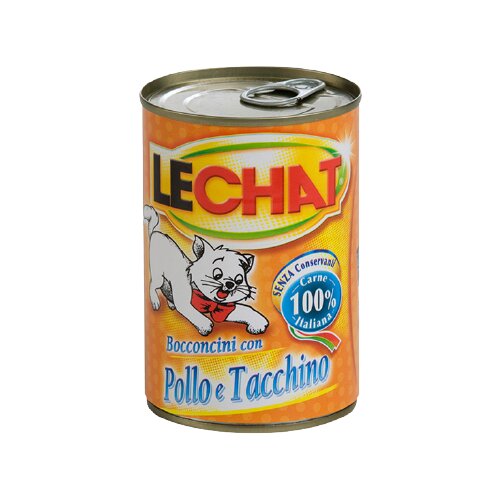 Lechat vlažna hrana za mačke, piletina i ćuretina u komadićima, 400g Cene