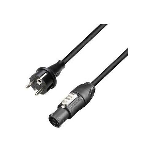 Adam Hall Cables 8101 TCON 0150 napajalni kabel CEE 7/7 na Neutrik powerCON TRUE1 TOP 1,5 m 8101 TCON 0150 hladne naprave kabel črna 1.5 m, (20519050) Slike