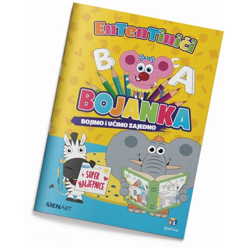 Menart EnTenTinići Bojimo i učimo zajedno bojanka Slike