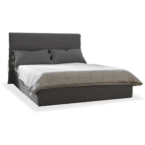 Miuform Sivi tapecirani bračni krevet s podnicom 140x200 cm Sleepy Luna - Slike