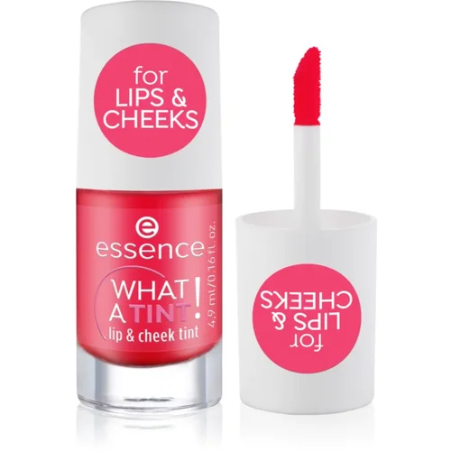 Essence WHAT A TINT! tekoče rdečilo in sijaj za ustnice odtenek 02 Coral Sunset 4.9 ml