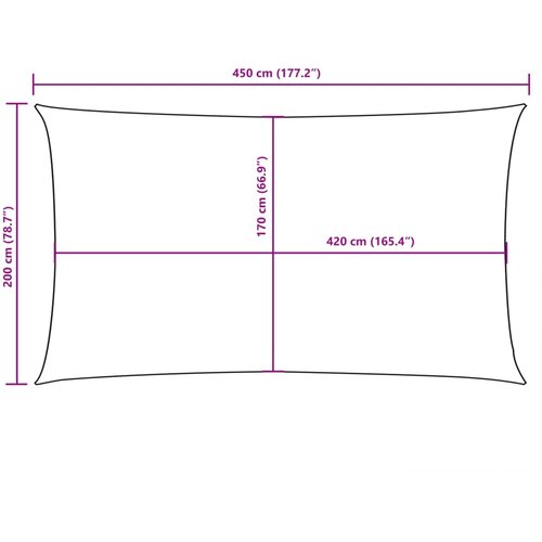  Jedro protiv sunca od tkanine pravokutno 2 x 4,5 m smeđe-sivo Slike