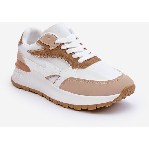 Kesi Women's sports shoes on platform white-beige Henley Slike