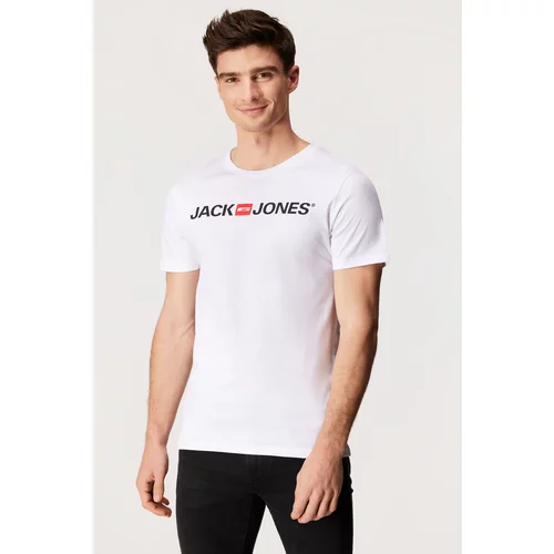 Jack & Jones Muška majica LOGO TEE Crew Neck Bjela