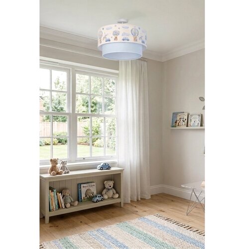  Brilagi-LED Dečiji plafonski luster BOBO 1xE27/10W/230V &amp;Oslash;40cm krem./plava/meda. Slike
