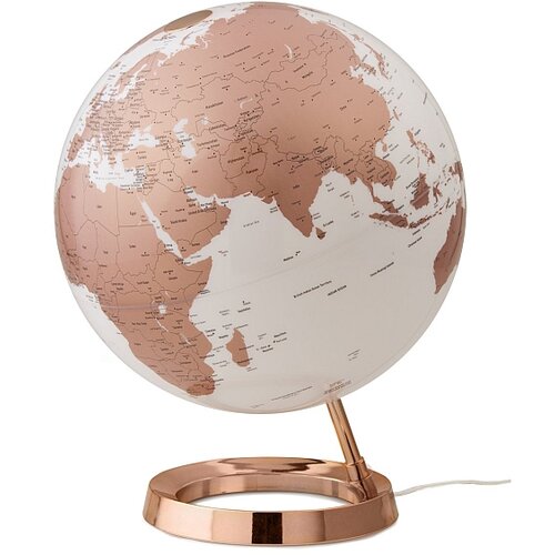 Tecnodidattica Globus Metal Copper, 30 cm, z lučko, angle&amp;scaron;ki Slike