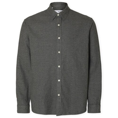 Selected Srajce z dolgimi rokavi Noos Regnoah Shirt - Gray Flannel Siva Slike