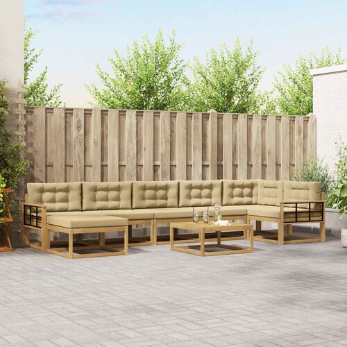  Set vanjskih sofa 8 kom. Bijela i bež Cijene