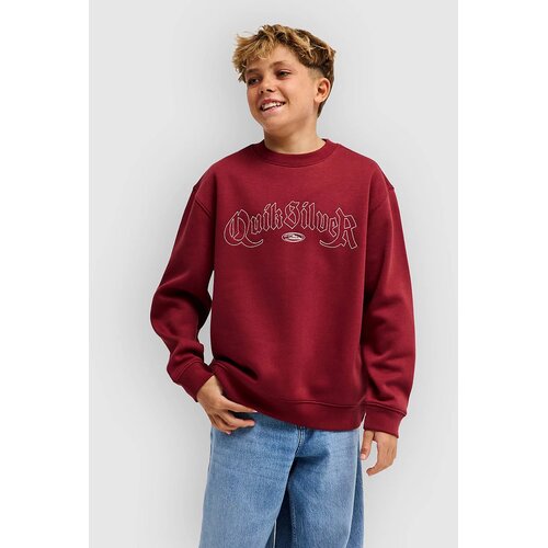 Quiksilver Graphic Crew Oversized Kids Sweater oxblood red Slike