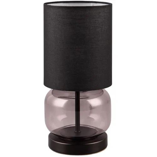 Tri O Crna/ljubičasta stolna lampa s tekstilnim sjenilom (visina 28,5 cm) Elio –