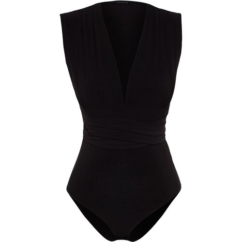 Trendyol ženski body TWOSS23BD00055, Crna Cene