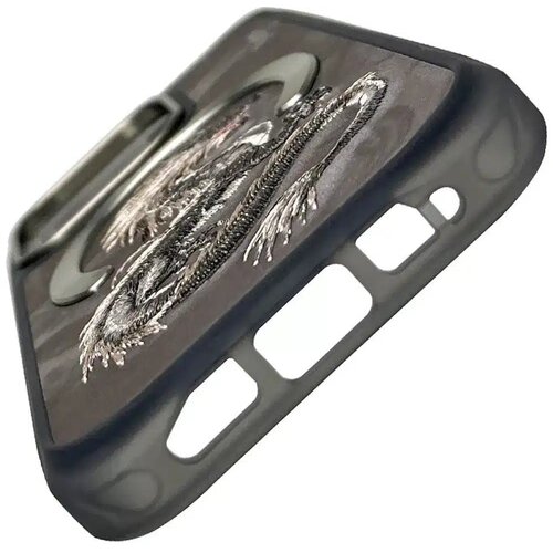 NIMMY DRAGON maskica kompatibilna s MagSafeom za iPhone 16 Pro Max siva Slike