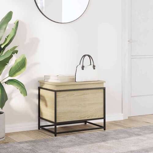 vidaXL Kutija za pohranu s poklopcem sonoma hrast 60x40x51,5 cm Cijene