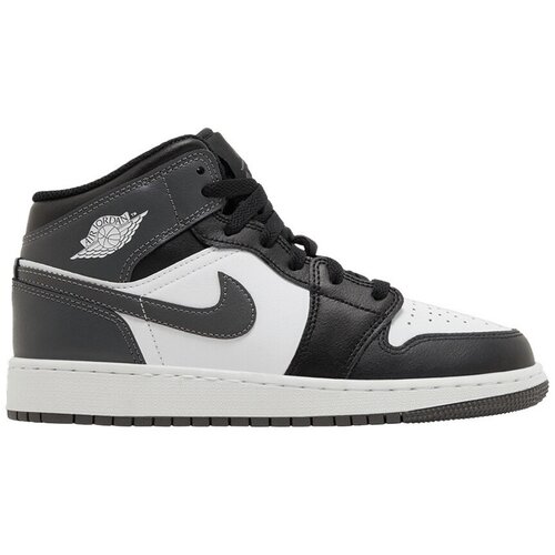 Nike Visoke superge Jordan 1 Mid Black White Iron Grey (GS) Siva Slike