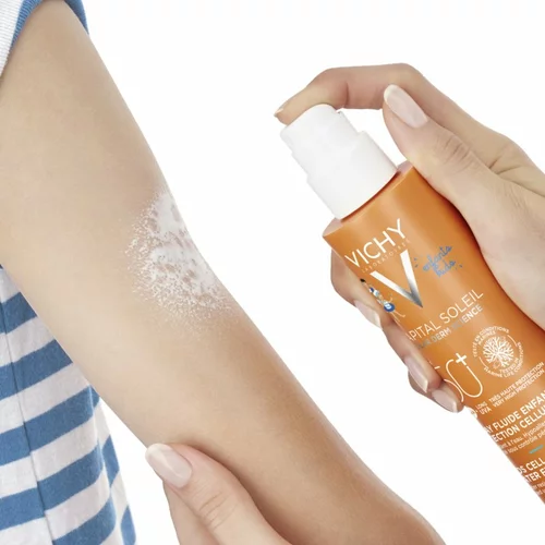 Vichy Capital Soleil Kids Cell Protect Water Fluid Spray vodoodporna zaščita pred soncem za telo za vse tipe kože 200 ml