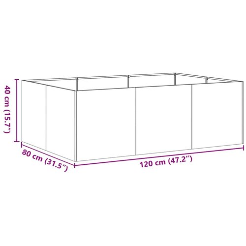  Sadilica antracit 120x80x40 cm od čelika Slike
