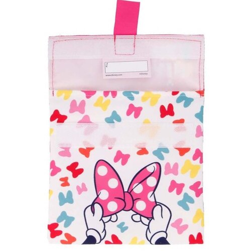 NOBRAND Minnie Mouse, Torba za zajtrk za večkratno uporabo, pralna, brez BPA, Bela / Roza, (5000071467) Slike