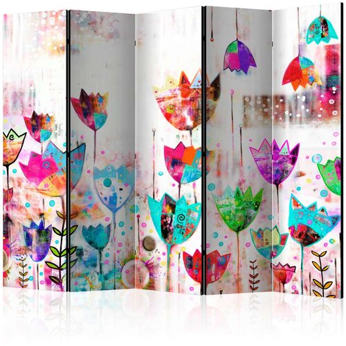  Paravan u 5 dijelova - Colorful tulips II [Room Dividers] 225x172 Slike