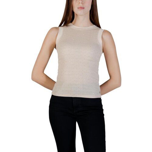 Guess Majice brez rokavov SL FRANCINE SMOCK HOTFIX TOP W6GP14 K2940 Bež Cene
