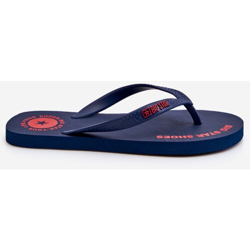 Big Star Men&amp;#039;s Flip-Flops Big Star LL174424 Navy Blue Slike