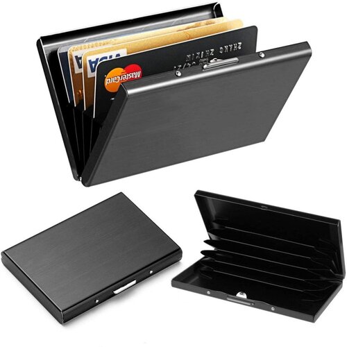 INF Držalo za kartice RFID s 6 režami za kartice Black, (21275399) Cene